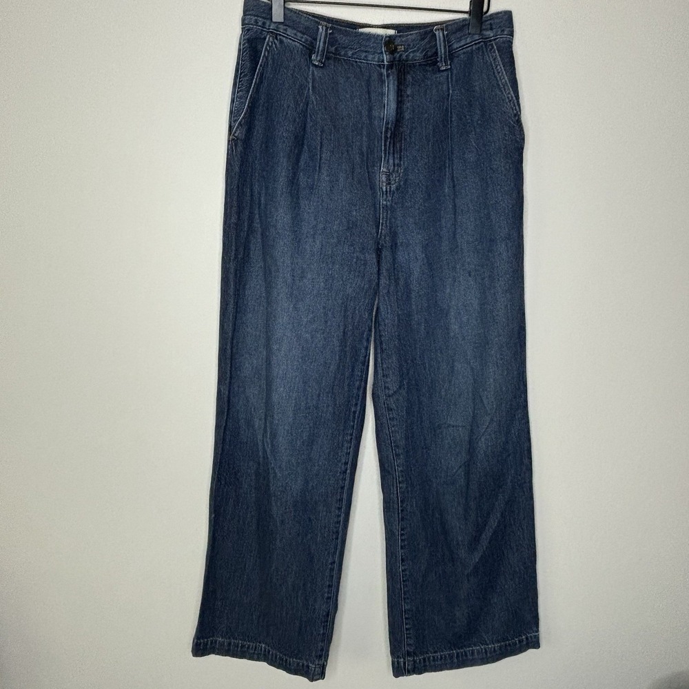Madewell Jeans Womens 28 Blue The Harlow High Rise Wide Leg Relaxed Denim Pants